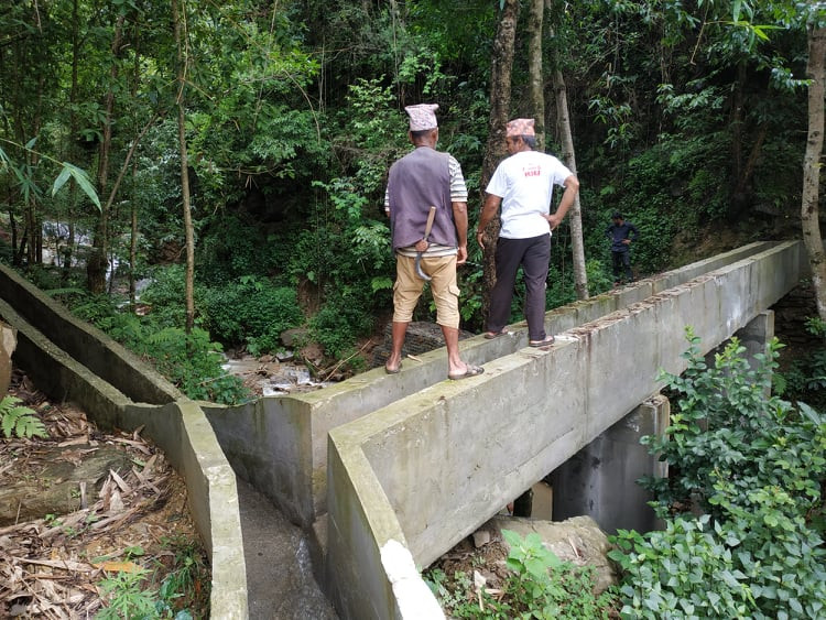 Aqueduct in Dhapa Khola Baradanda Irrigation Project